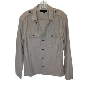 Allsaints Sapper Gray Long Sleeve Shirt Jacket - Size S
